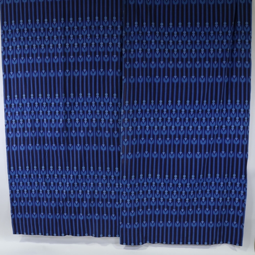 2073 - PETER HALL for Heals, a pair of Abacus design fabric / curtain panels, marked on selvedge, 240cm x 1... 