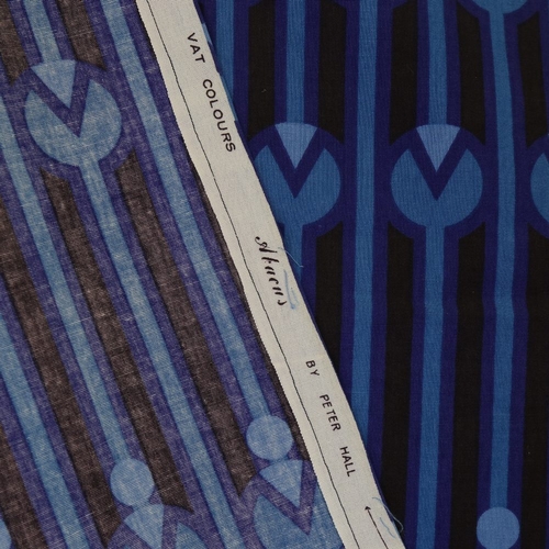 2073 - PETER HALL for Heals, a pair of Abacus design fabric / curtain panels, marked on selvedge, 240cm x 1... 