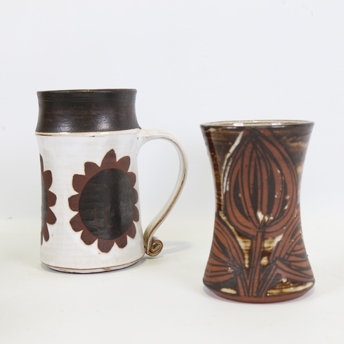 2079 - BRIGLIN POTTERY, 4 pieces of mid-century studio pottery, impressed marks, tallest 23.5cm