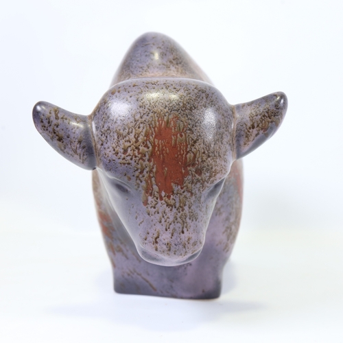 2086 - KURT TSCHORNER for Ruscha, a 1970s' ceramic bison figure, length 35cm