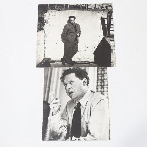 2108 - ROLLIE MCKENNA (1918-2003), 2 photographs of Dylan Thomas 1953, largest 26cm x 23cm