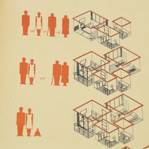 2109 - ERNO GOLDFINGER, a plan poster for housing in post-war Britain, 35cm x 48cm