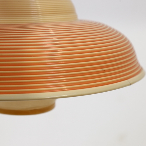 2113 - JOHN & SYLVIA REID for Heifetz Rotaflex pendant lampshade in coiled cellulose acetate, diameter 30cm