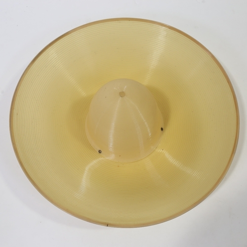 2114 - JOHN & SYLVIA REID for Heifetz Rotaflex,  pendant lampshade in coiled cellulose acetate, diameter 52... 