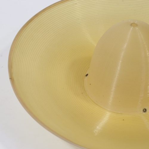 2114 - JOHN & SYLVIA REID for Heifetz Rotaflex,  pendant lampshade in coiled cellulose acetate, diameter 52... 