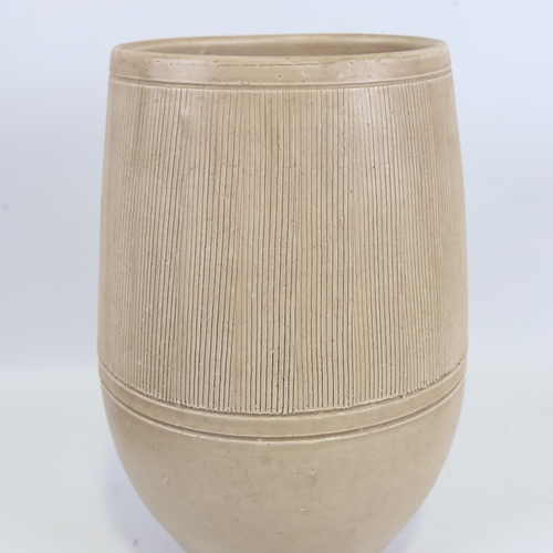 2120 - FLAVIA MONTELUPO, Italy incised decorated mid- century vase, height 26cm