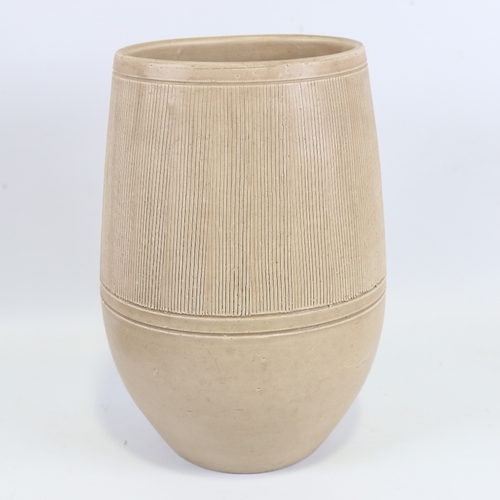 2120 - FLAVIA MONTELUPO, Italy incised decorated mid- century vase, height 26cm