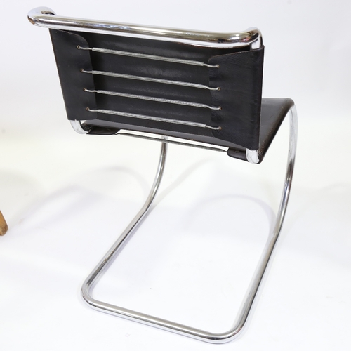 2128 - ALVAR AALTO, 65 chair in bent plywood with Finmar, Finland makers label and another Italian chrome &... 