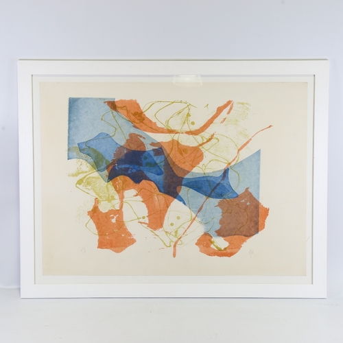 2136 - 1960s British school abstract lithograph, framed 60cm x 77cm