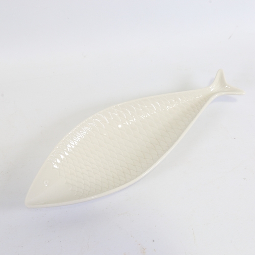 2149 - STIG LINDBERG for Gustavsberg, Sweden, a 1950s' fish shape porcelain dish, length 31cm