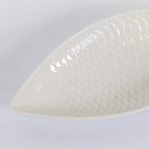 2149 - STIG LINDBERG for Gustavsberg, Sweden, a 1950s' fish shape porcelain dish, length 31cm