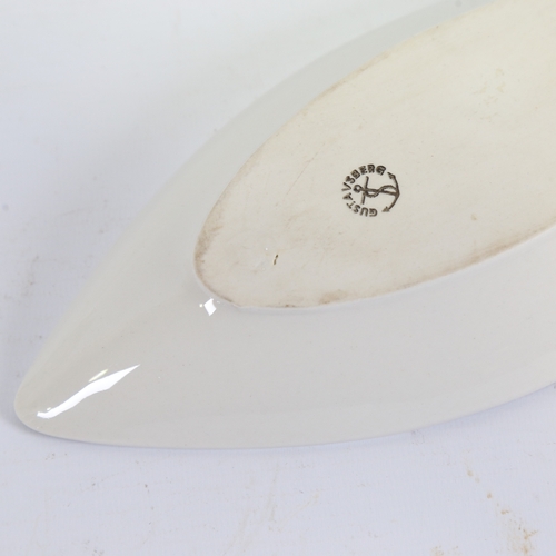 2149 - STIG LINDBERG for Gustavsberg, Sweden, a 1950s' fish shape porcelain dish, length 31cm