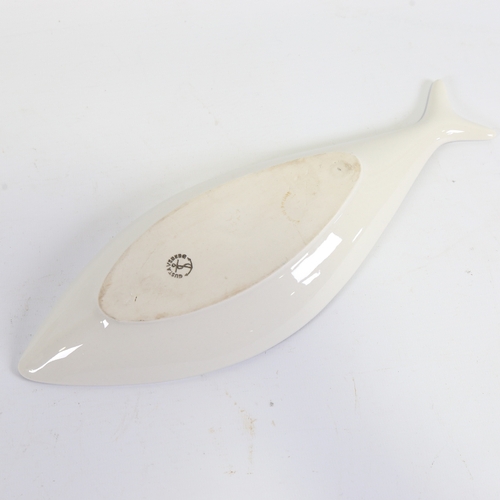 2149 - STIG LINDBERG for Gustavsberg, Sweden, a 1950s' fish shape porcelain dish, length 31cm