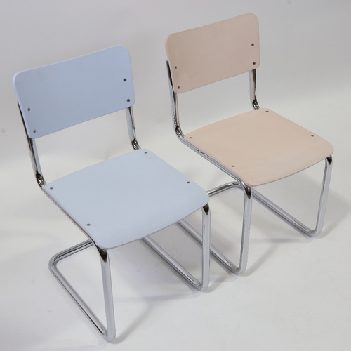 2160 - MART STAM for Thonet, 2 S43K children's chairs, with makers label, height 61cm