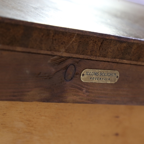 2166 - FRODE HOLM for Illums Bolighus, Denmark, a rosewood lowboard / console, makers plaque to underside, ... 