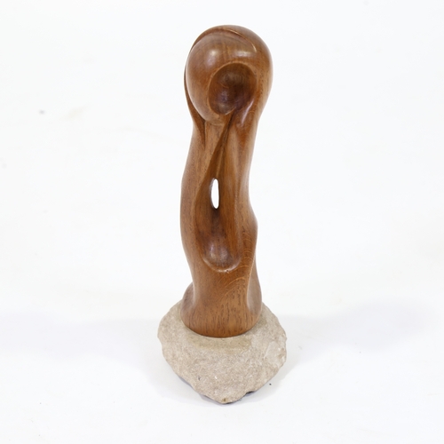 2168 - MAXWELL WOOD, mid century wood sculpture 