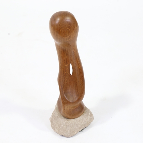 2168 - MAXWELL WOOD, mid century wood sculpture 