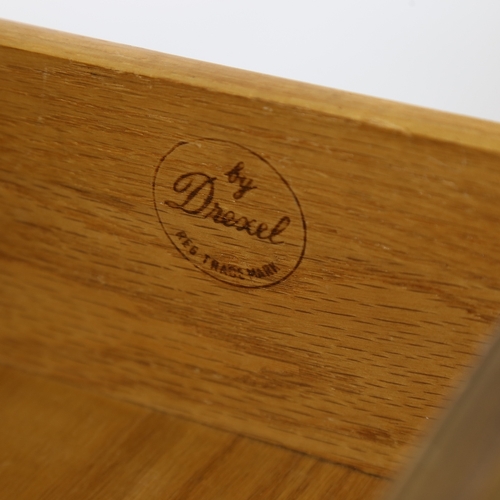 2003 - A mid-century American chest of drawers by Drexel, stamped to inside of top drawer and on back, 1965... 