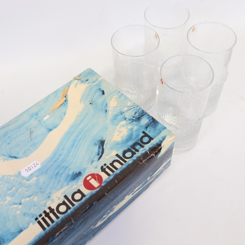 2028 - TAPIO WIRKKALA for Iittala, Finland, a boxed set of 4 Niva 12oz glasses, designed 1974