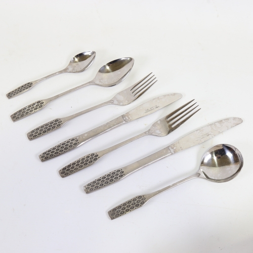 2040 - GERALD BENNEY for Viners, 2 Shape cutlery place settings, each with 7 pieces, in original boxes, 196... 