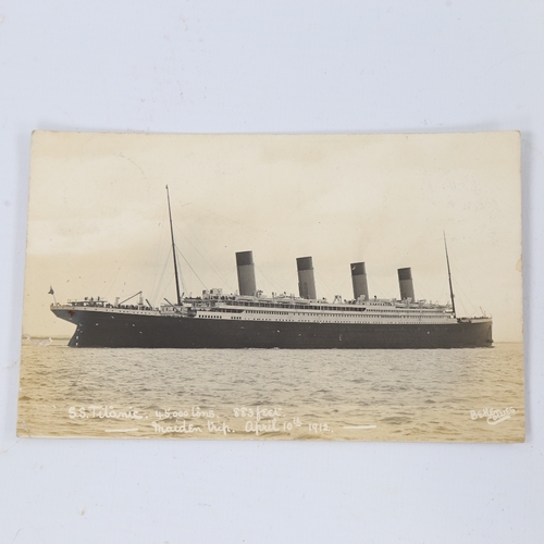 11 - SS TITANIC - an original photo postcard post marked in Cowes 18th April 1912 (8 days after the sinki... 
