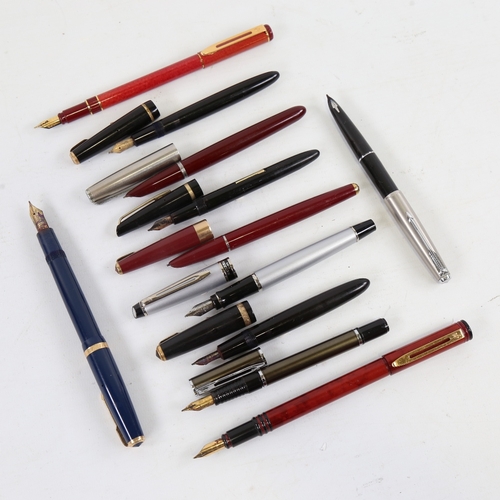 194 - A group of mainly Parker fountain pens (11)