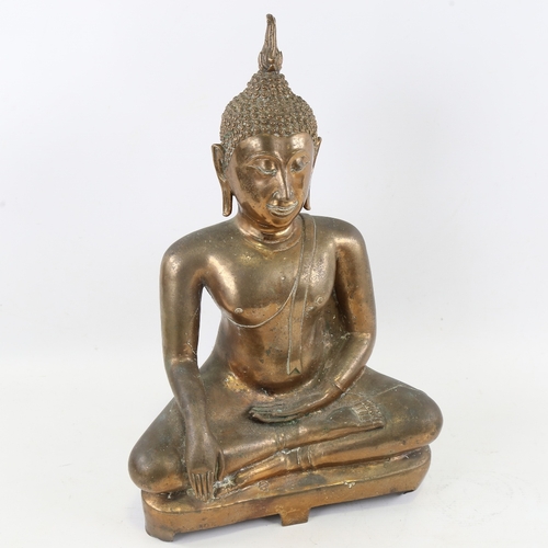 202 - A Chinese gilt-bronze seated Buddha, height 40cm