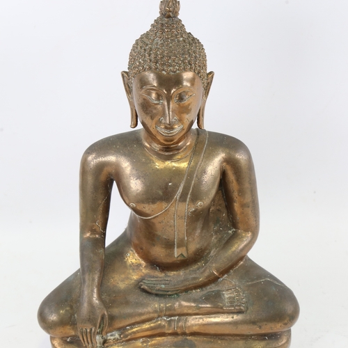 202 - A Chinese gilt-bronze seated Buddha, height 40cm