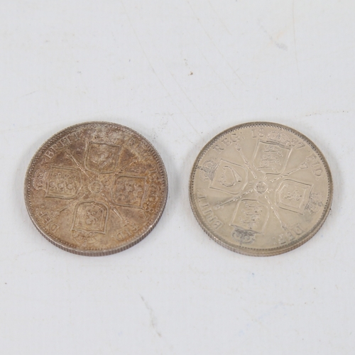 211 - A pair of 1887 Queen Victoria Jubilee Head Florins