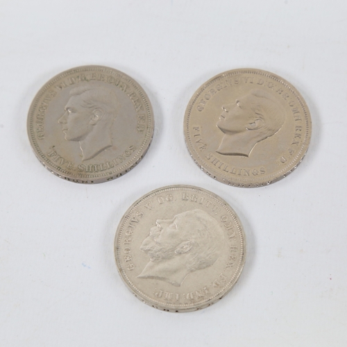 213 - George V 1935 Jubilee issue Crown together with 2 George VI 1951 Festival of Britain Crowns (3)