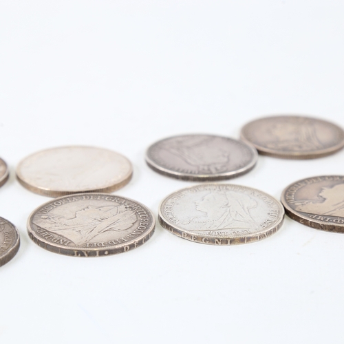 230 - 11 Victorian Crown coins, 1890 to 1895