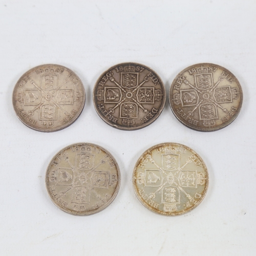 232 - 5 Victorian Crown coins, 3 x 1897, 1896, 1895