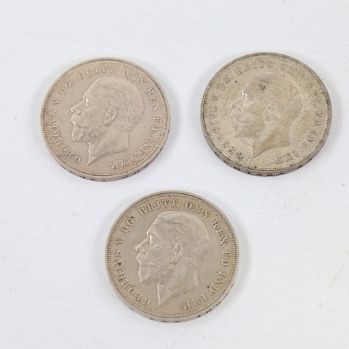 235 - 3 George V 1935 Crown coins