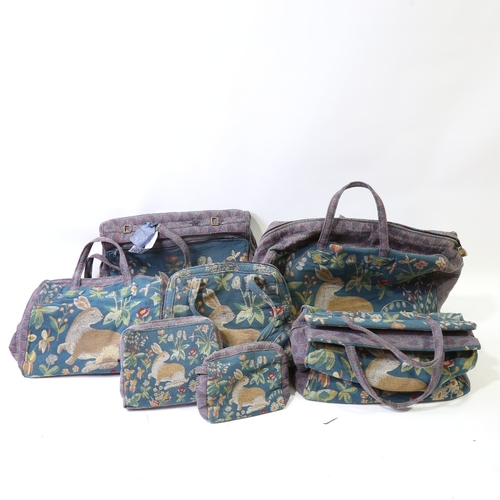 170 - A set of French tapestry design luggage made exclusively for The Savoy Hotel, Yardby Bags made by th... 