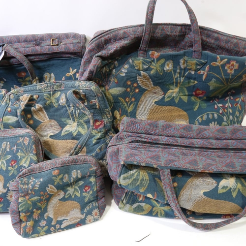 170 - A set of French tapestry design luggage made exclusively for The Savoy Hotel, Yardby Bags made by th... 