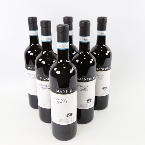 66 - 6 bottles of red wine,  2017 Manfredi, Nebbiolo D'Alba DOC, Italy