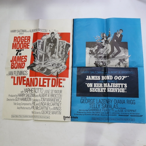 75 - Film poster - James Bond  - Live and Let Die / On Her Majesty's Secret Service (UA) British Quad, 30... 