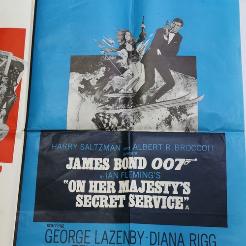 75 - Film poster - James Bond  - Live and Let Die / On Her Majesty's Secret Service (UA) British Quad, 30... 