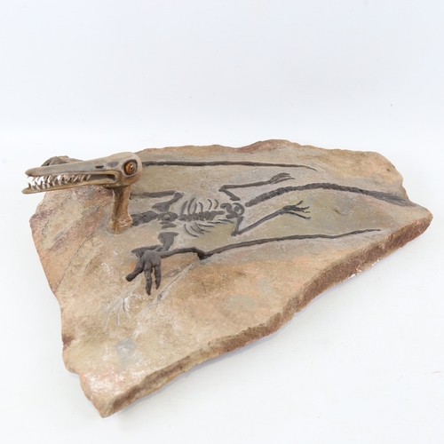 2211 - Chris Watson, Pterosaur, mixed media, stone/composition. length 14.5