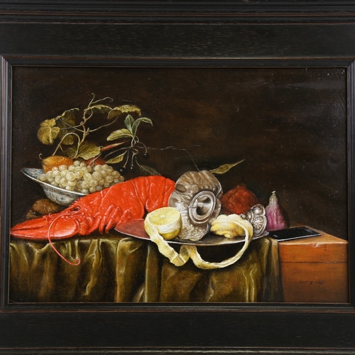 2212 - Chris Watson, still life with mobile phone, oil on panel, image 10.5