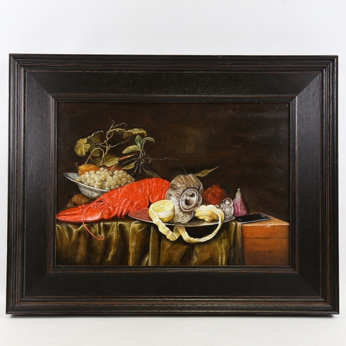 2212 - Chris Watson, still life with mobile phone, oil on panel, image 10.5