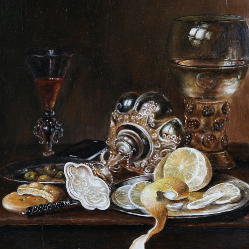 2215 - Chris Watson, still life with mobile phone, oil on wood panel, provenance: Panter & Hall London, ima... 