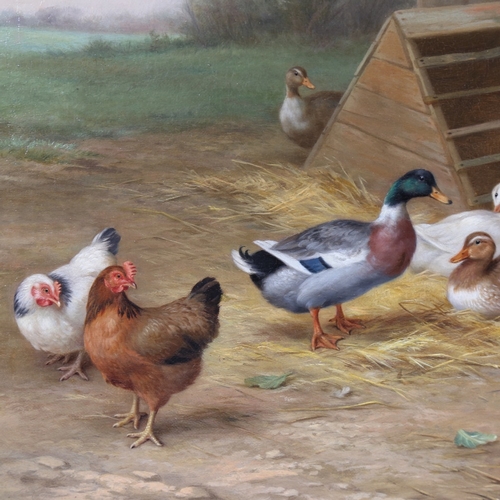 2221 - Edgar Hunt, Feathered Friends, oil on canvas, signed and dated 1929, 11.75
