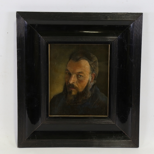 2235 - Modern British School, oil on board, portrait of a man, unsigned, 8