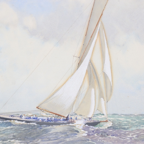 2243 - Robert Clouston Young (1860 - 1929), racing yacht, watercolour, signed, 13