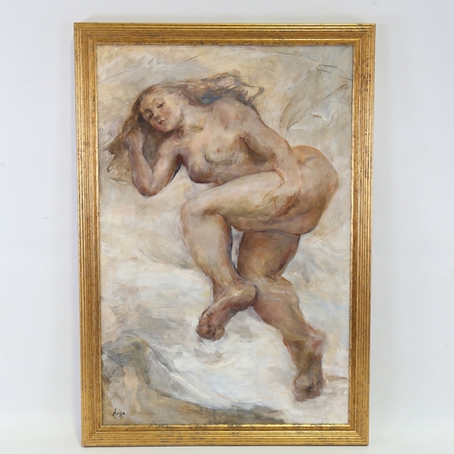 2256 - Anso, oil on canvas, female nude, signed, 30