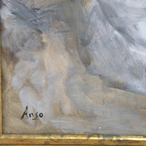 2256 - Anso, oil on canvas, female nude, signed, 30