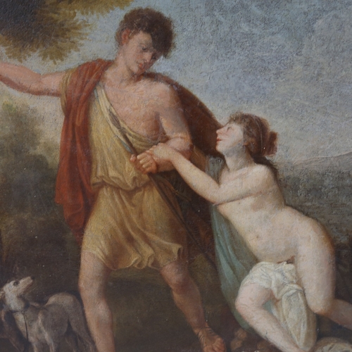 2258 - 18th century Neoclassical School, mythological scene, oil on canvas, unsigned, 17