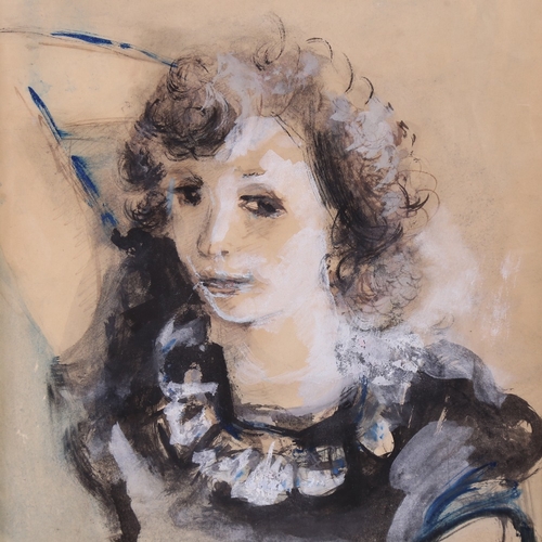 2262 - Rajmund Kanelba (1897 - 1960), portrait of a woman, watercolour/gouache, signed, 12