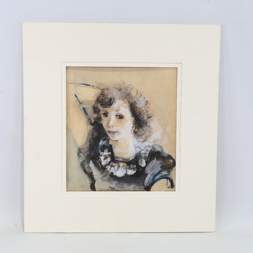 2262 - Rajmund Kanelba (1897 - 1960), portrait of a woman, watercolour/gouache, signed, 12